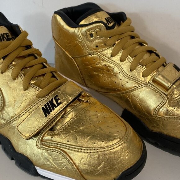 Nike Air Trainer 1 Premium Qs NFL Super Bowl 50 Metallic Gold 840169-700 sz - Picture 5 of 16